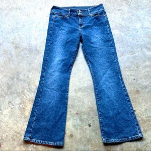 Y2K Ralph Lauren Polo Wide Waistband Flare Jeans - Size 13/14